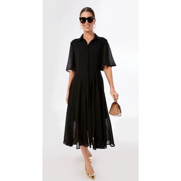 NWT Sold Out* Tuckernuck Pomander Place Black Maeve Maxi Dress, XS $198 - Picture 1 of 9